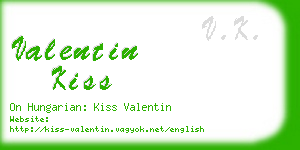 valentin kiss business card